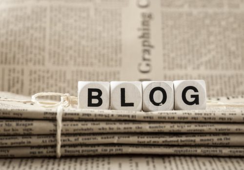 Blog word and newspapers